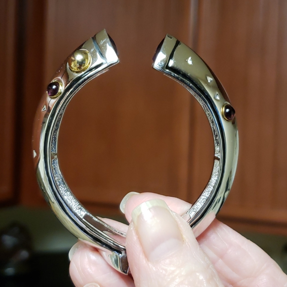 Amethyst hinged bracelet w/ complimentary ring - Picture 7 of 13